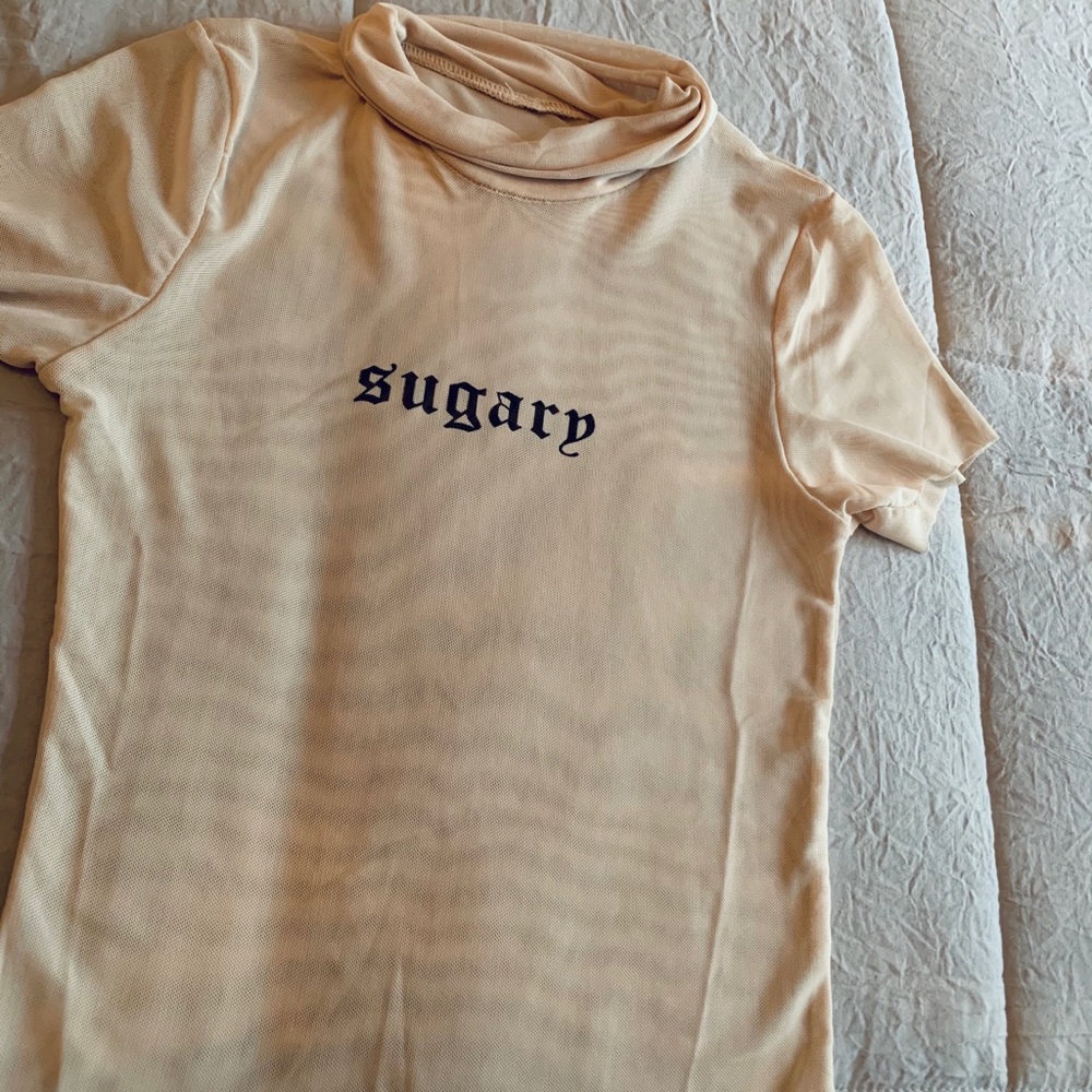 ✨Sugar Nude Mesh Top✨
